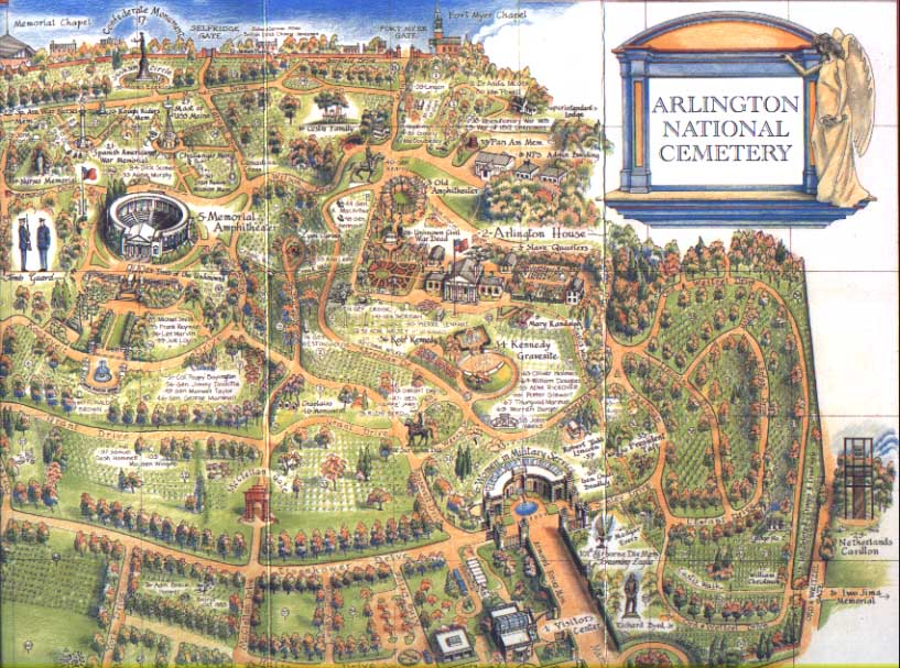 Map of Arlington Cemetery