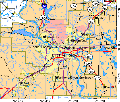 Map of Pulaski County, Virginia